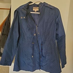Merona Blue Polka Dot Raincoat